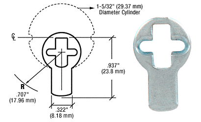 C.R. Laurence CRL Cylinder Cam for Use With DRA Series Mortise Cylinder | DRA10CAM