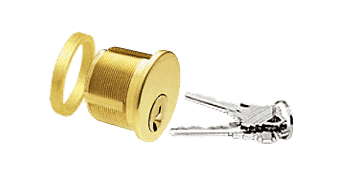 C.R. Laurence CRL Polished Brass Mortise Keyed Cylinder | DRA10PB