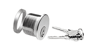 C.R. Laurence CRL Polished Stainless Steel Mortise Keyed Cylinder | DRA10PS