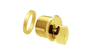 C.R. Laurence CRL Polished Brass Mortise Thumbturn Cylinder | DRA20PB