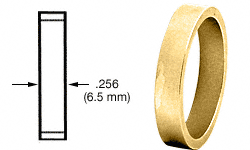 C.R. Laurence CRL Polished Brass .256&quot; Straight Cylinder Ring | DRA256PB