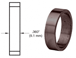 C.R. Laurence CRL Dark Bronze Anodized .360&quot; Straight Cylinder Ring | DRA360DU