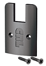 C.R. Laurence CRL Black Anodized Low Profile End Cap With Screws | DREC2SBL