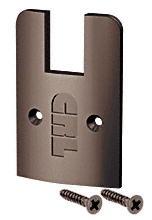 C.R. Laurence CRL Dark Bronze Anodized Low Profile End Cap With Screws | DREC2SDU