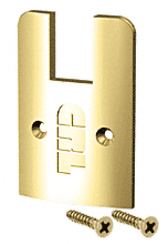 C.R. Laurence CRL Polished Brass Low Profile End Cap With Screws | DREC2SPB