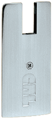 C.R. Laurence CRL 4&quot; Square Brushed Stainless End Cap for CRL 3/4&quot; Glass Wedge-Lock Door Rail System | DREC4SBS34
