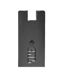 C.R. Laurence CRL Black End Cap for 4&quot; Square 1/2&quot; Glass Wedge-Lock Door Rail | DREC4SBL