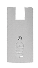 C.R. Laurence CRL Brushed Stainless End Cap for 4&quot; Square 1/2&quot; Glass Wedge-Lock Door Rail | DREC4SBS