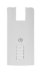 C.R. Laurence CRL 4&quot; Square Satin Anodized End Cap for CRL 3/4&quot; Glass Wedge-Lock Door Rail System | DREC4SSA34