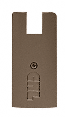 C.R. Laurence CRL Dark Bronze End Cap for 4&quot; Square 1/2&quot; Glass Wedge-Lock Door Rail | DREC4SDU