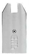C.R. Laurence CRL Brushed Stainless Anodized End Cap for 4&quot; Tapered 1/2&quot; Glass Wedge-Lock Door Rail | DREC4TBSA