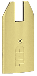 C.R. Laurence CRL Polished Brass End Cap for 4&quot; Tapered 1/2&quot; Glass Wedge-Lock Door Rail | DREC4TPB