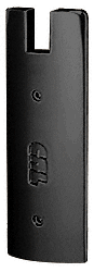 C.R. Laurence CRL Black End Caps For 6&quot; Square for CRL Wedge-Lock Door Rail System | DREC6SBL