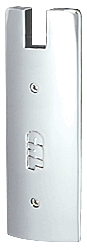C.R. Laurence CRL Satin Anodized End Cap for 6&quot; Square 3/4&quot; Glass Wedge-Lock Door Rail | DREC6SSA34