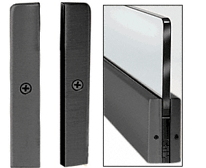 C.R. Laurence CRL Black 4&quot; Split Square End Cap | DRSEC4SBL