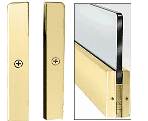 C.R. Laurence CRL Polished Brass 4&quot; Split Square End Cap | DRSEC4SPB