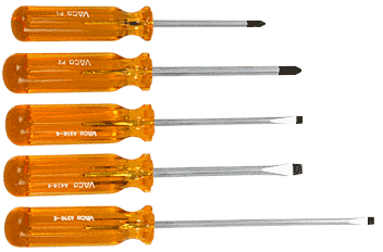 C.R. Laurence CRL Standard Set of Five Assorted Screwdrivers | DRV5