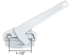 C.R. Laurence CRL White Right Hand Cam Handle; 1-1/2&quot; Screw Holes  | DS324W