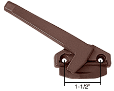 C.R. Laurence CRL Brown Left Hand Cam Handle; 1-1/2&quot; Screw Holes  | DS325BRW