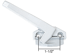 C.R. Laurence CRL White Left Hand Cam Handle; 1-1/2&quot; Screw Holes  | DS325W