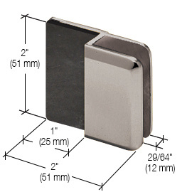 CRL Brushed Nickel Beveled Style Frameless Shower Door Stop | DSBEV1BN