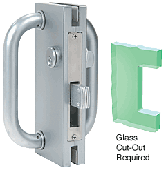C.R. Laurence CRL 4&quot;x10&quot; Non-Handed Satin Chrome Finish Center Lock with Deadthrow Latch | DT410SC