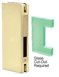 C.R. Laurence CRL Polished Brass 4&quot; x 10&quot; Custom Keeper for Center Locks With Deadlocks | DTK410PBC