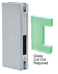 C.R. Laurence CRL Satin Chrome 4&quot; x 10&quot; Custom Keeper for Center Locks With Deadlocks | DTK410SCC