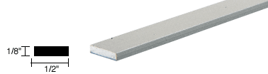 CRL Satin Anodized 1/2&quot; Aluminum Flat Bar Extrusion | DV2412A