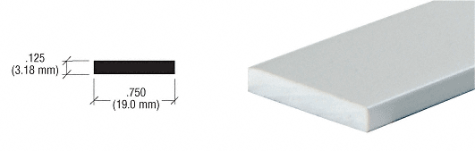 CRL Satin Anodized 3/4&quot; X 1/8&quot; Aluminum Flat Bar Extrusion  | DV2414A