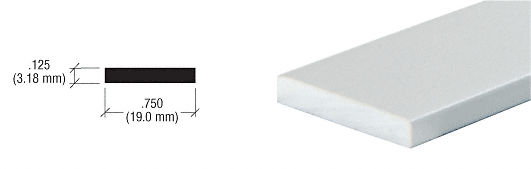 CRL Brite Anodized 3/4&quot; X 1/8&quot; Aluminum Flat Bar Extrusion | DV2414BA