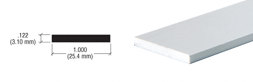 CRL Satin Anodized 1&quot; Aluminum Flat Bar Extrusion | DV2416A