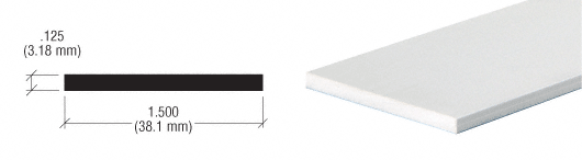 CRL Satin Anodized 1-1/2&quot; Aluminum Flat Bar Extrusion | DV2418A