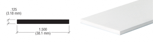CRL Brite Anodized 1-1/2&quot; Aluminum Flat Bar Extrusion  | DV2418BA