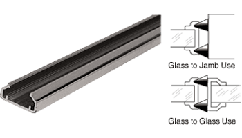 C.R. Laurence CRL Male Duranodic Bronze Edge Weatherstrip w/No Pile - 96 in long  | DW12MDU