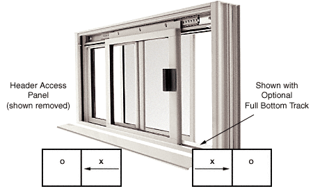 C.R. Laurence CRL DW Series Manual Deluxe Sliding Service Window OX or XO Satin Anodized with Screen | DW2000A