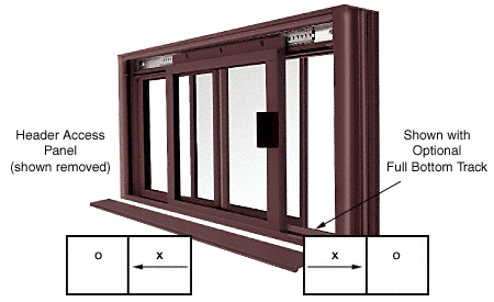 C.R. Laurence CRL DW Series Manual Deluxe Sliding Service Window OX or XO Duranodic Bronze with Screen | DW2000DU