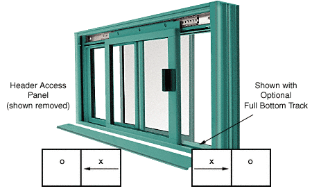 C.R. Laurence CRL DW Series Manual Deluxe Sliding Service Window OX or XO Kynar Painted With Screen | DW2000K