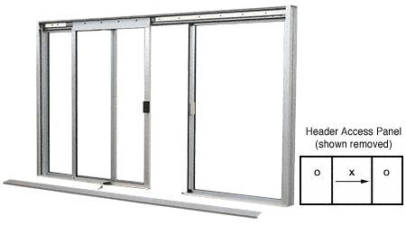 C.R. Laurence CRL DW Series Manual Deluxe Sliding Service Window OXO Satin Anodized without Screen | DW2600A