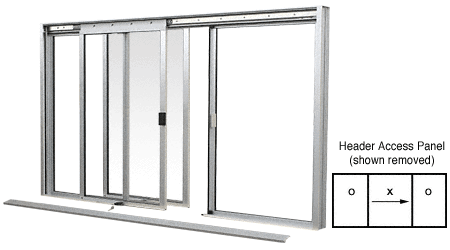 C.R. Laurence CRL DW Series Manual Deluxe Sliding Service Window OXO Satin Anodized with Screen | DW2800A