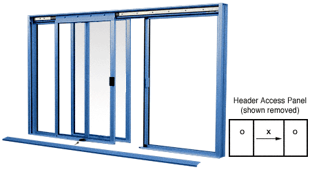 C.R. Laurence CRL DW Series Manual Deluxe Sliding Service Window OXO Painted with Screen | DW2800P