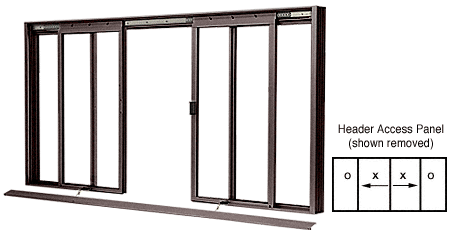 C.R. Laurence CRL DW Series Manual Deluxe Sliding Service Window OXXO Duranodic Bronze without Screen | DW3400DU