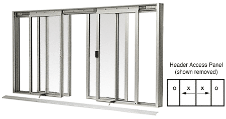 C.R. Laurence CRL DW Series Manual Deluxe Sliding Service Window OXXO Satin Anodized with Screen | DW3600A