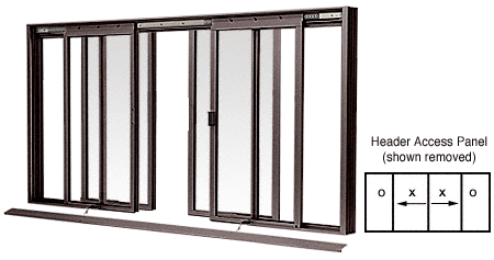 C.R. Laurence CRL DW Series Manual Deluxe Sliding Service Window OXXO Duranodic Bronze with Screen | DW3600DU