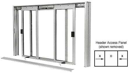 C.R. Laurence CRL DW Series Manual Deluxe Sliding Service Window XOX Satin Anodized without Screen | DW5000A