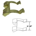 Gordon Glass&#174; Bright Gold Shower Door Double Towel Bar Brackets Only, 2-1/8" Screw Holes