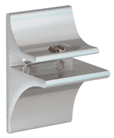 C.R. Laurence CRL Chrome Anodized Aluminum Display Glass Shelf Bracket for 1/4&quot; Glass | E106A