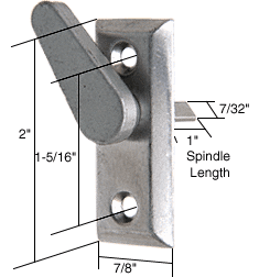 C.R. Laurence 2&quot; Thumb Turn; 1-5/16&quot; Screw Holes for Hollyview Doors | E2034