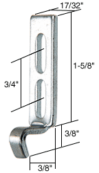 C.R. Laurence CRL Lock Keeper, 3/4&quot; Screw Holes, 17/32&quot; Wide, 3/8&quot; Grip  | E2054