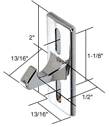 13/16&quot; Wide Chrome Lock Keeper 1-1/8&quot; Screw Hole for Miller Industries | E2084 | E2084